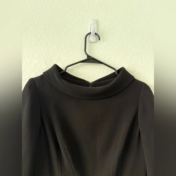 ** Rickie Freeman for Teri Jon Black Jackie-O Crepe Sheath Dress Size 4